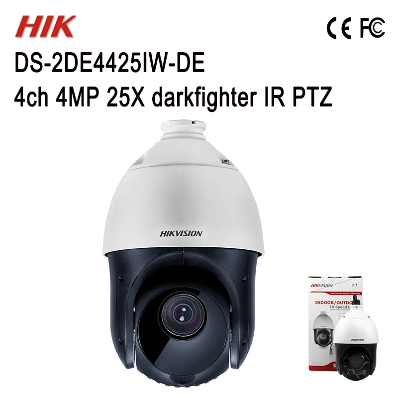 Оригинальная скоростная купольная камера Hik 4 МП PTZ darkfighter IR 100 м 25X рождественский