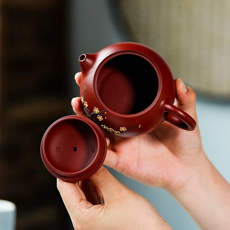 

Authentic Yixing Xishi Teapot All Handmade Kettle Mud Dahongpao Send Gift Box