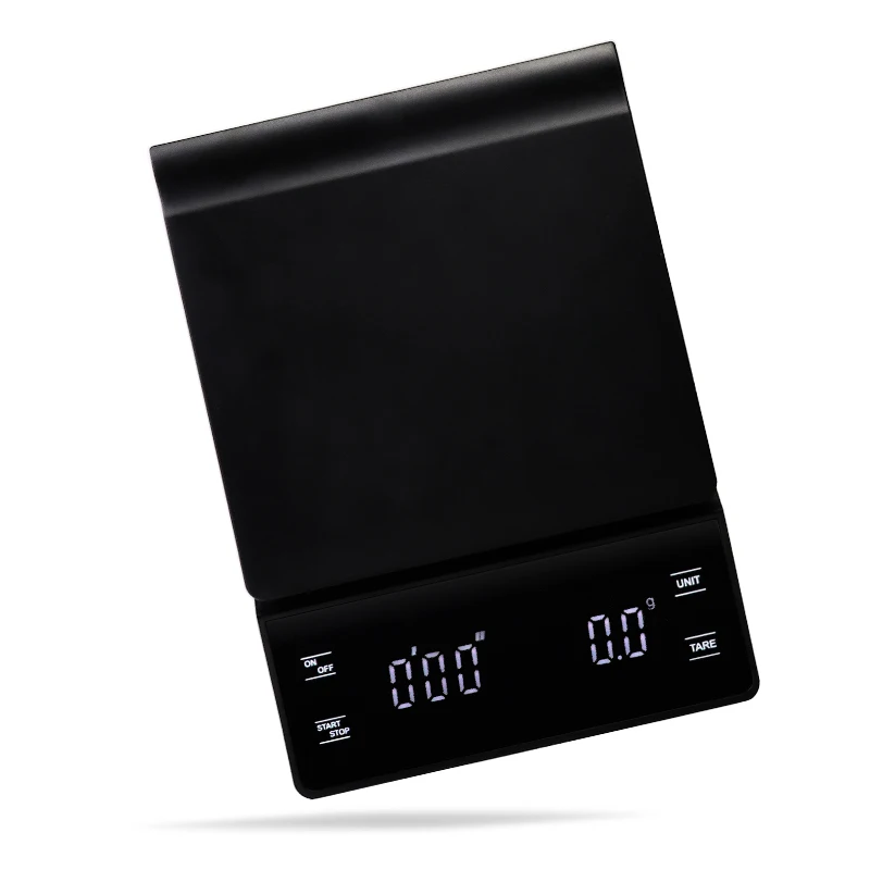 B&aacute;scula de caf&eacute; por goteo con temporizador, balanza Digital electr&oacute;nica port&aacute;til de alta precisi&oacute;n, LCD, 3kg/0,1g, 5kg/0,1g-0