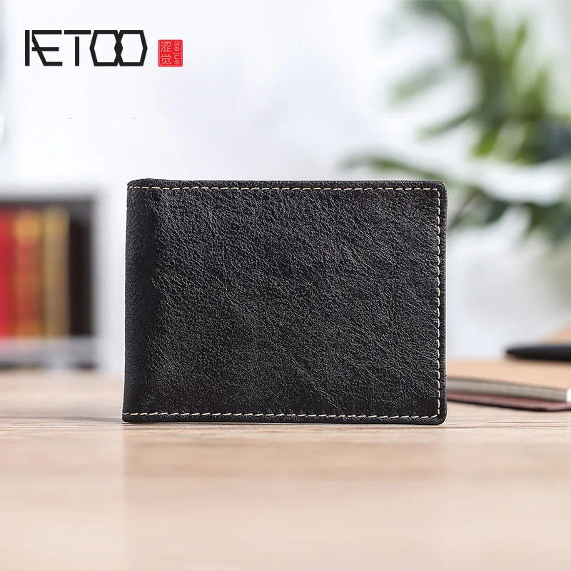 Кобура водительского удостоверения AETOO мужская кожаная универсальная сумка для