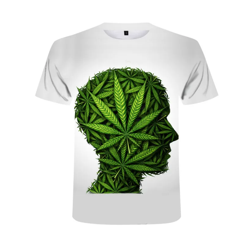 

Weed 3D printed T-shirt men's and women's streetwear summer 2021 high-quality personality casual plus size short-sleeved shirt