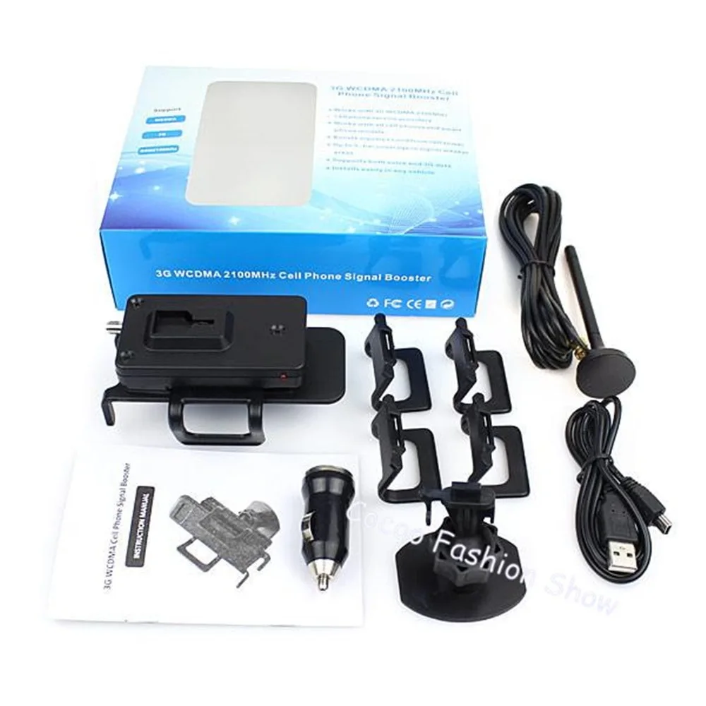 Automotive Car signal booster 3g repeater UMTS 2100 Cellular Amplifier USB Charger Mount Bracket car Bracket Cell phone holder