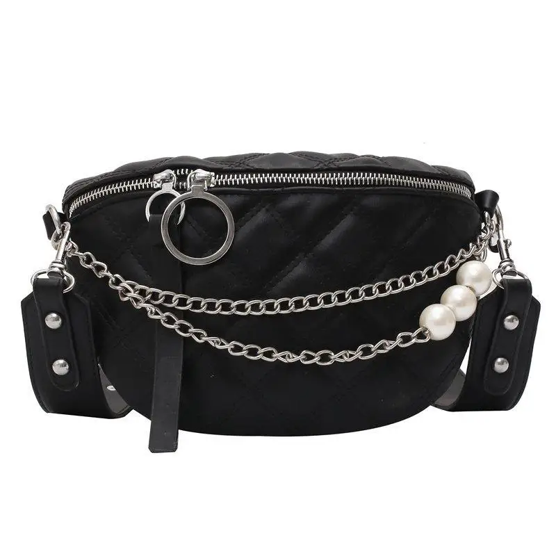 

Small Solid Color Crossbody Bags For Women 2021 Pearl Design Summer Shoulder Bags Female Phone Purses Chain Handbags