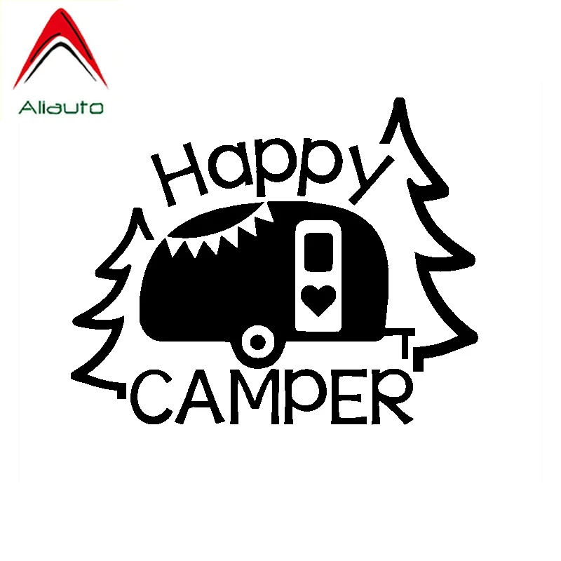 Aliauto индивидуальная надпись искусство Happy Camper автомобиля Стикеры украшения