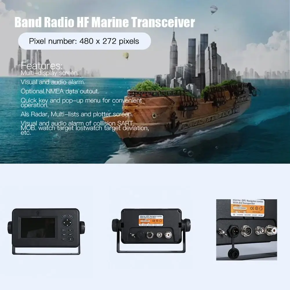 Новый 4.3in ЖК-дисплей Matsutec HP-528 морской GPS SBAS Навигатор локатор с функцией
