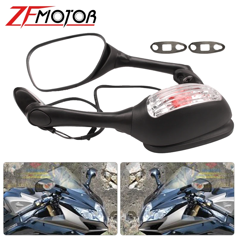 Мотоцикл Зеркало заднего вида для Suzuki GSXR 600 750 2006 2007 2008 2009 2010 1000 2005 K6 K7 K8|Боковые