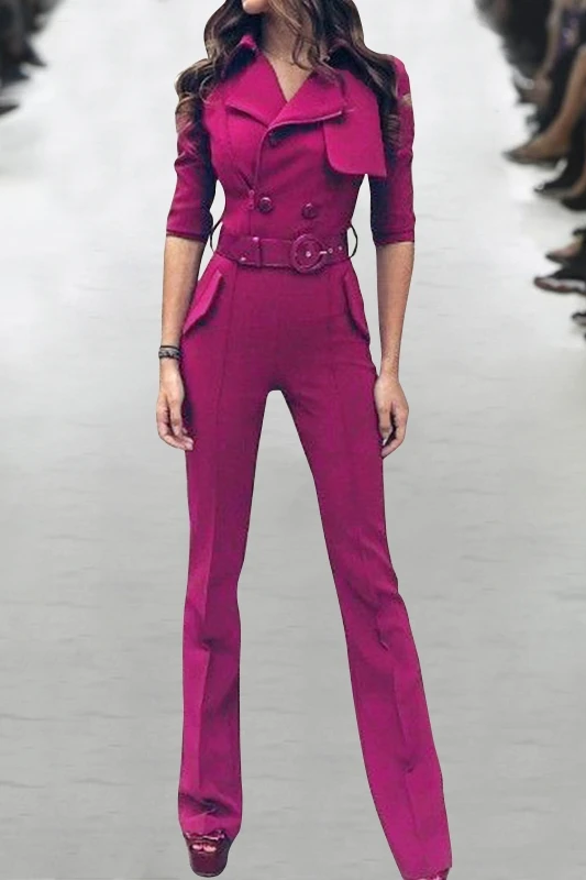 

JCHB 2021 Autumn new high-end women's fashion temperament slim show slim one-piece pants trend