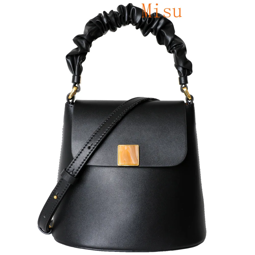 

2021 Brand New Fashion Small Handbag Female Leather Small Fresh Messenger Bag Korean Texture Bucket Bag for Women