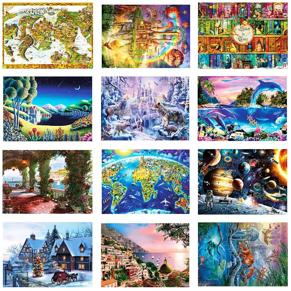 1000 штук утолщенная бумажная головоломка обучающая игрушка для детей и