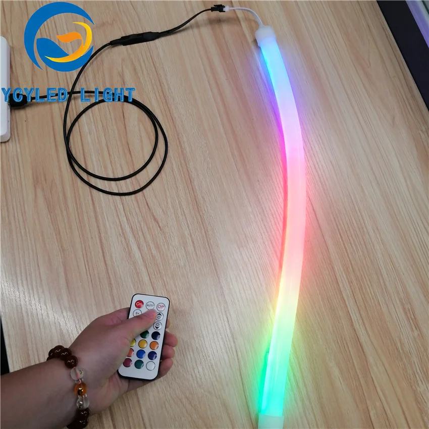 0,5 м 1 м 2 м 3 м 4 м 5 м 5 в usb ws2812b 60 светодиодов Пиксельная неоновая Светодиодная лента ws2812 flex neopixel цифровая rgb трубка IP67 с радиочастотным пультом дистанционного управления