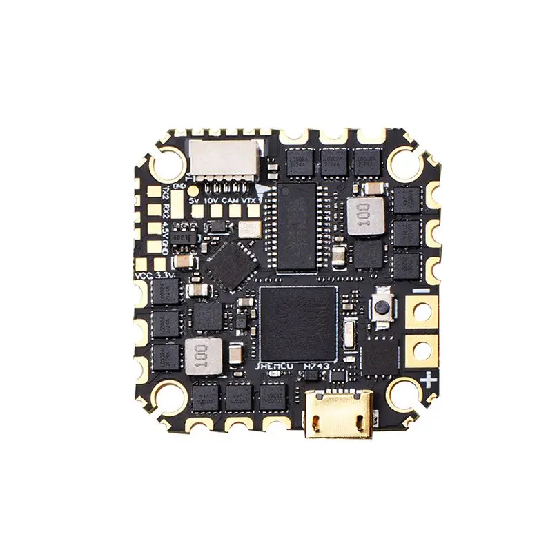 JHEMCU-controlador de vuelo sin escobillas GH743AIO, F4, 3-6S, AIO, 40A BEC, para Dron de carreras-2