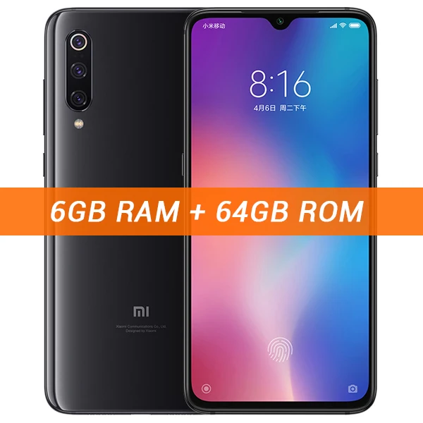 6GB 64GB Black Глобальная версия,, Xiaomi mi 9, 6 ГБ, 64 ГБ, mi 9, Смартфон Snapdragon 855, четыре ядра, 6,39 дюймов, AMOLED, полный экран, 48мп, камера заднего вида - Цвет: 6GB 64GB Black