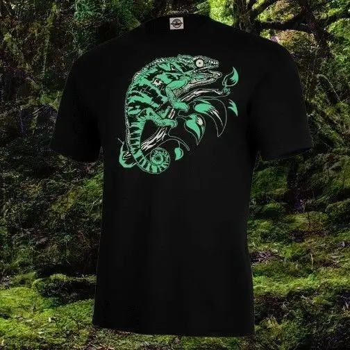 Высокое качество Повседневная футболка с принтом фирменная новинка хамелеон