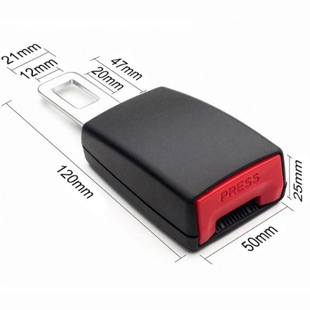 

Creative Black Car Seat Belt Clip Extender Safety Seatbelt Lock Buckle Plug Thick Insert Socket