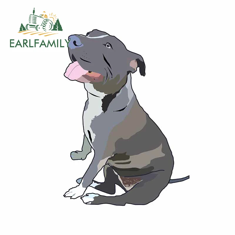

EARLFAMILY 13 см x 9,5 см для милого питбуля мультяшная Автомобильная наклейка Водонепроницаемая Солнцезащитная наклейка RV ATV виниловая автомобильная пленка для ноутбука