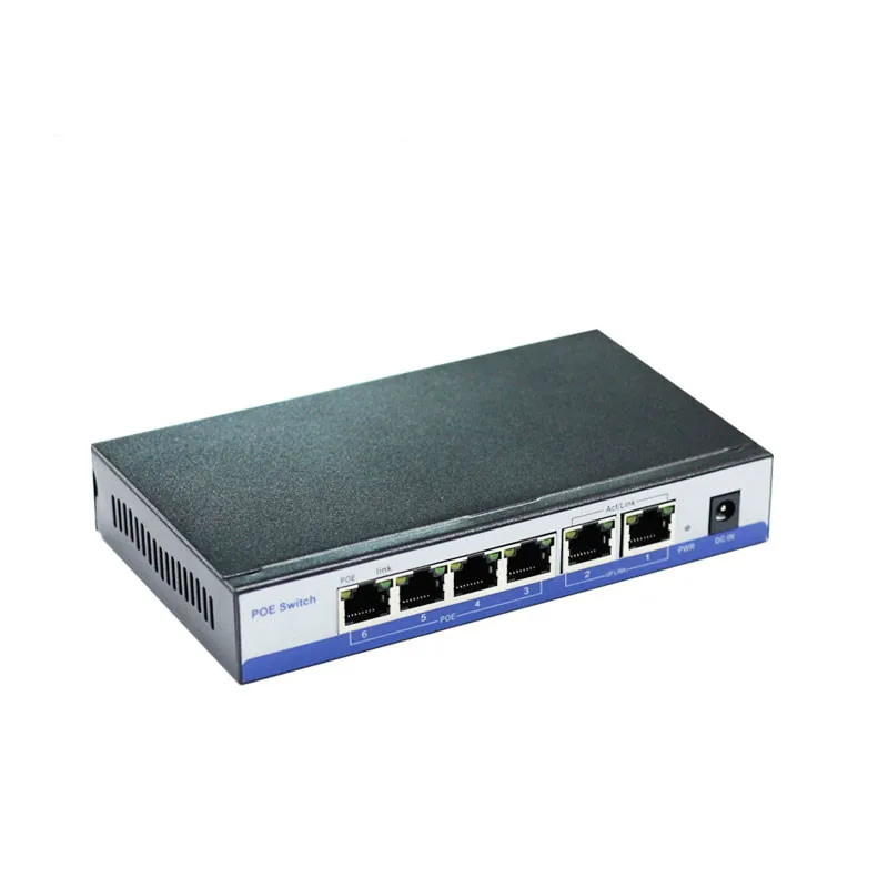 N45 CCTV активный 4 порта 10/100M PoE коммутатор Power Over Ethernet для системы POE IP-камеры Сетевые