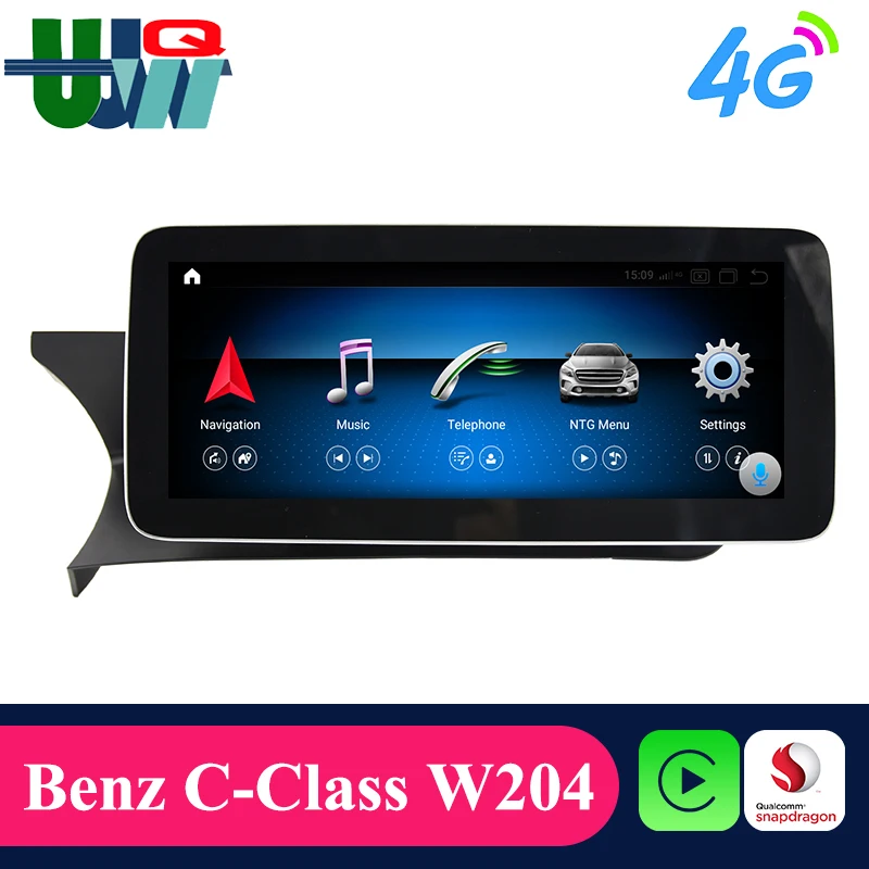 UJQW-reproductor multimedia con GPS para coche, radio estéreo con Android 10,25, 10/11 pulgadas, para Mercedes BENZ clase C W204, C180, C200, C220, 2011-2014, NTG 4,5