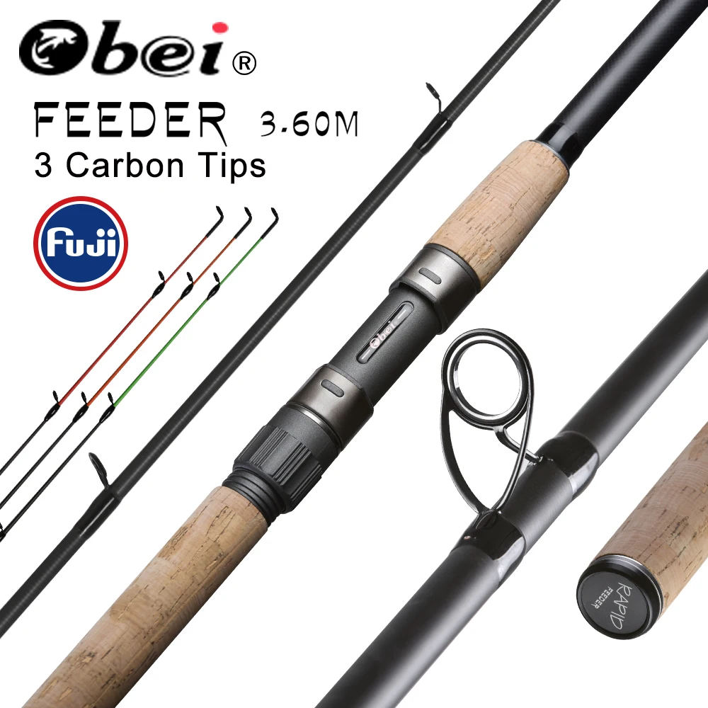 Obei Фидер Удочка спиннинг литье путешествия стержень 3,6 м vara de pesca fuji кормушка для карпа 40-200 г Полюс