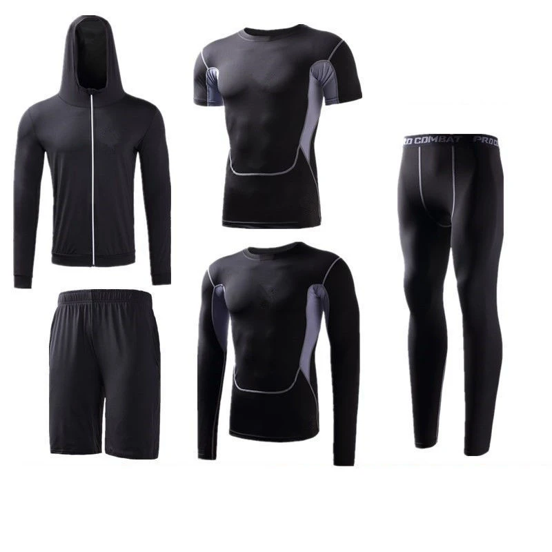 

Breathable Sports Suit Men's Running Sets Jogging Basketball Underwear Sportswear Gym Tights Running Tracksuits Training Clothes