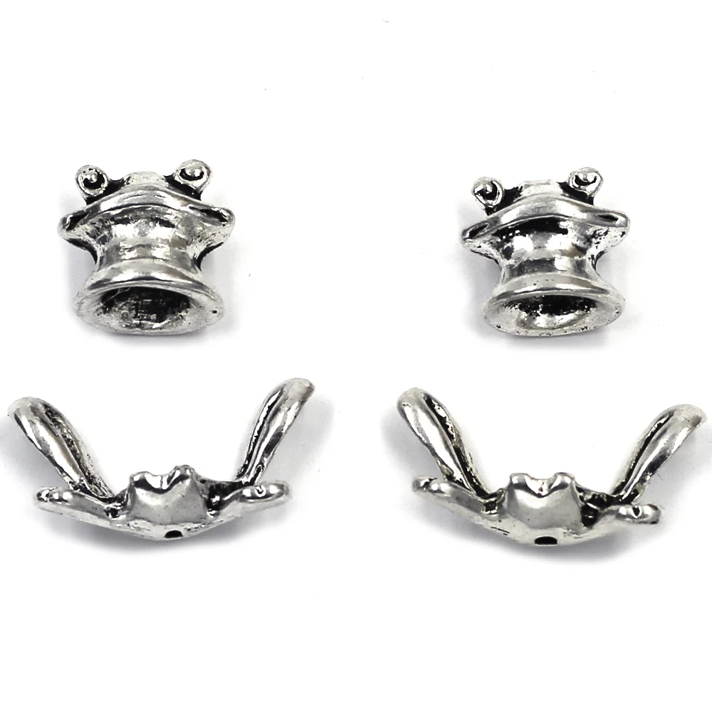 5 комплектов концевые заглушки для бус Яркие Симпатичные в виде лягушки из