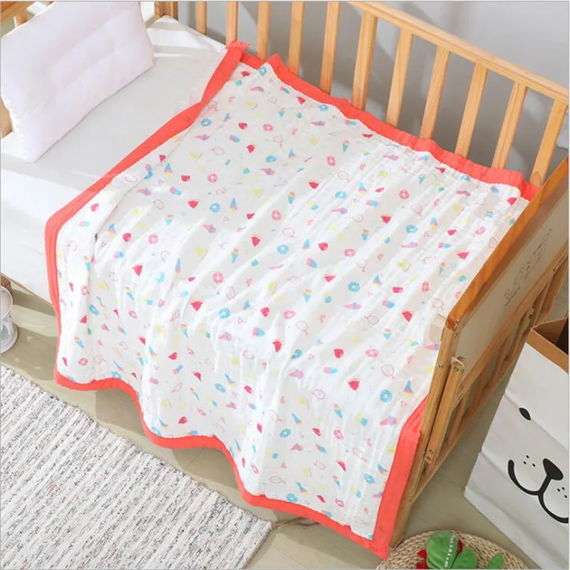 AS THE PHOTO 150*200 см 6 Слои хлопок Muslin Детские Одеяло s для кровати для детей и взрослых летние спальное одеяло Одеяло детским выбрасывающимся кровать Одеяло - Цвет: AS THE PHOTO