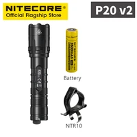nitecore p20 v2 strong light 1100 lumens instantaneous flash led portable tactical flashlight search torch lamp18650 battery