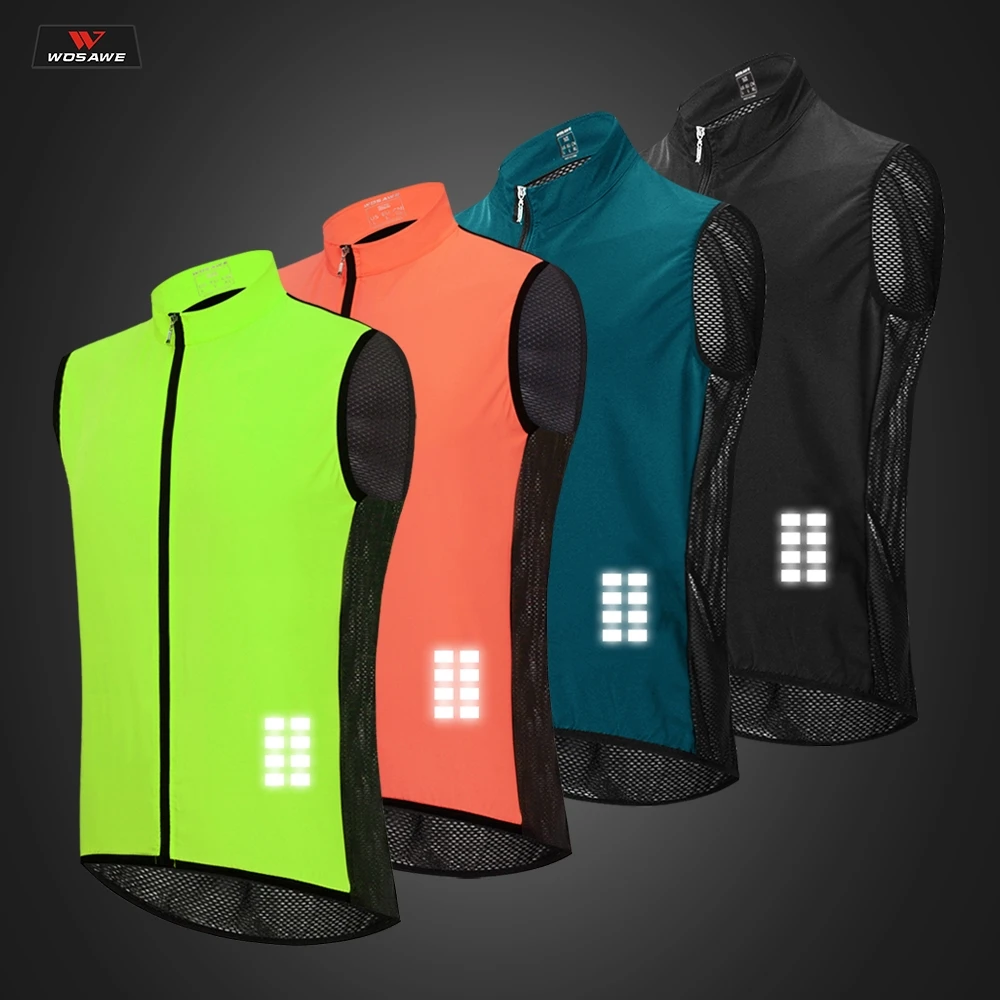 Мотоциклетный светоотражающий жилет WOSAWE ветрозащитная дышащая сетчатая ткань