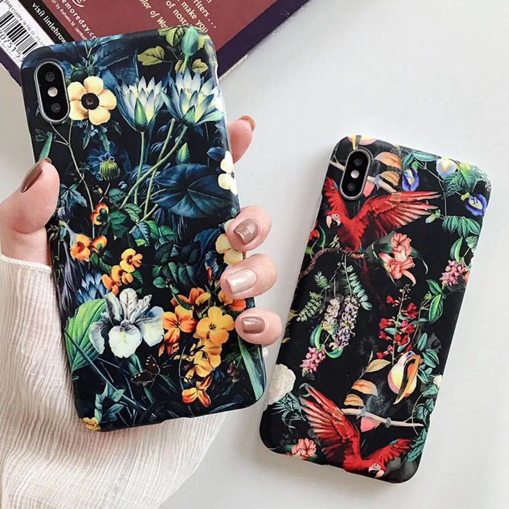 KISSCASE чехол на айфон 7 6 s 8 Роскошные винтажные цветочные чехлы для iPhone XS Max XR X 6S Plus