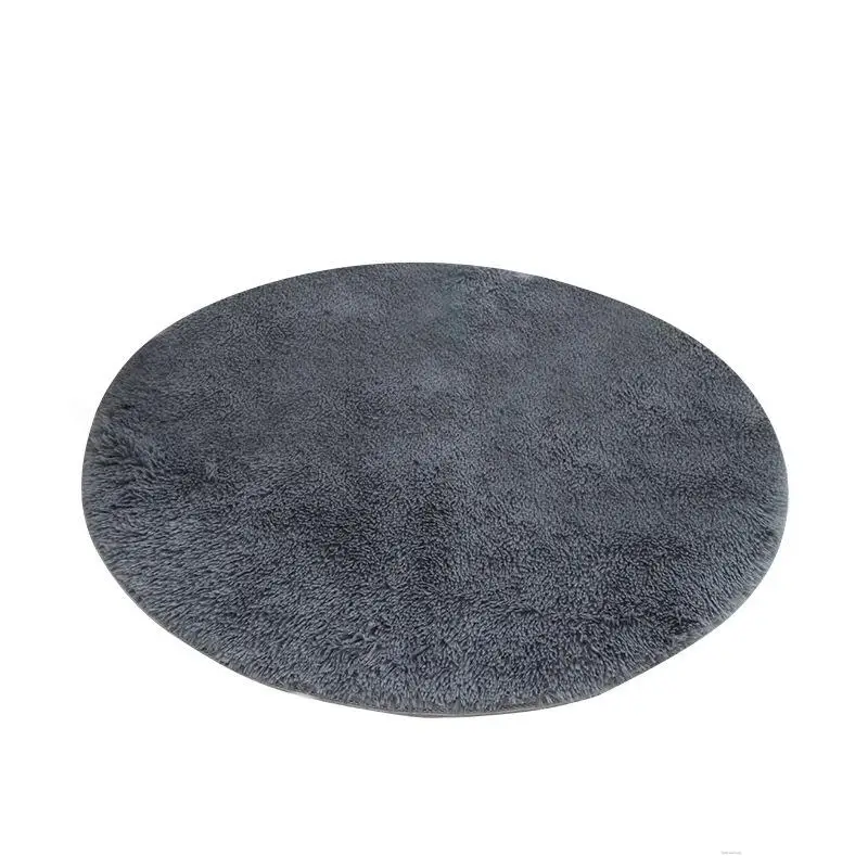 

Living Room Bedroom Round Mat Nordic Long Hair Rug Room Bedside Blanket Ins Net Red Round Tie Dyed Carpet