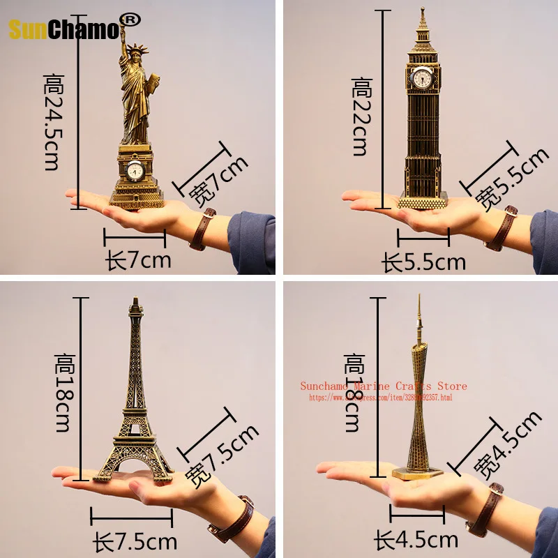 Новые 3D всемирно известные строительные металлические модели Эйфелева башня