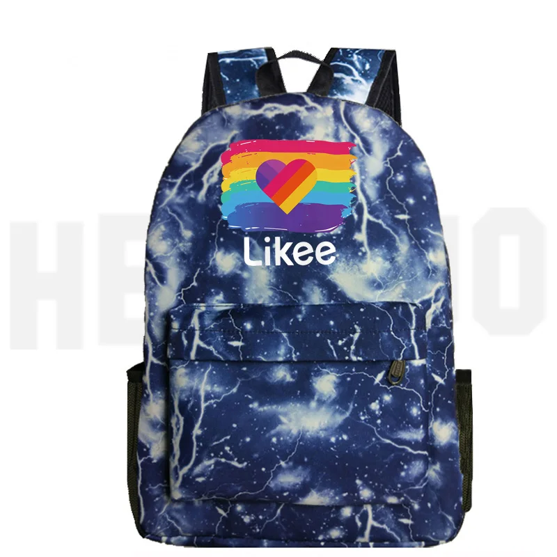 

LIKEE Bag Pack "LIKEE 1 (Like Video)" Backpack Laptop Travel Men Russia Type Zipper Bookbag School Bags for Teenage Girls