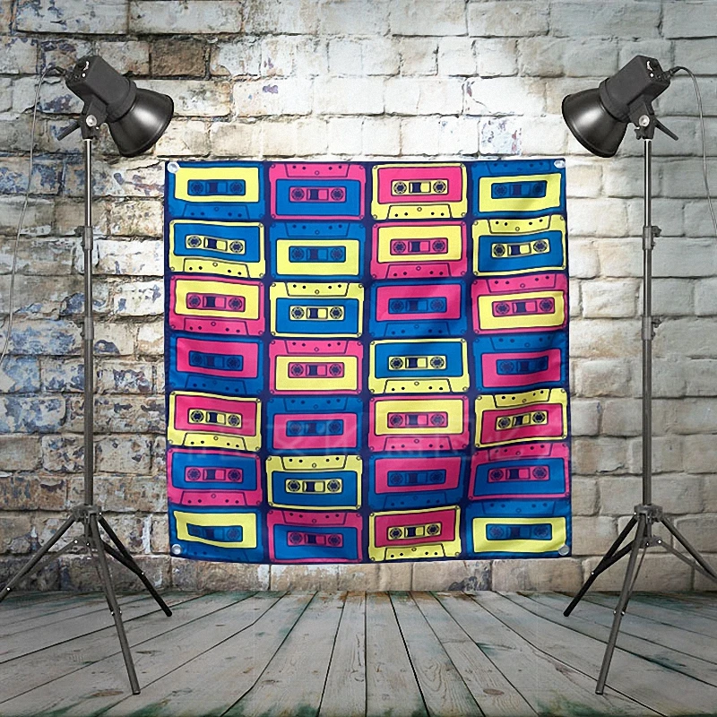 Винтаж музыка лента большой рок флаг группы ткань баннеры фресок по