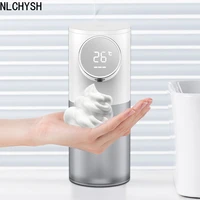 auto liquid soap foam dispenser rechargeable with temperature display touchless sensor smart hand sanitizer machine for bathroom