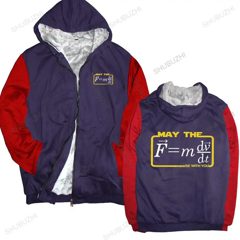 

Мужская Флисовая Толстовка с капюшоном May The (F = mdv/dt) Be With You, толстовка с капюшоном Humor Science, математическое пальто, подарок для мужчин, зимняя Т...