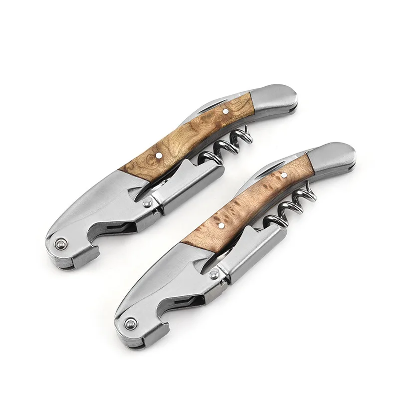 

Wine Opener, Wine Bottle Opener Cutter Waiters Corkscrew, wooden Bottle Opener and Foil Cutter Gift for Bar Tools Accessories