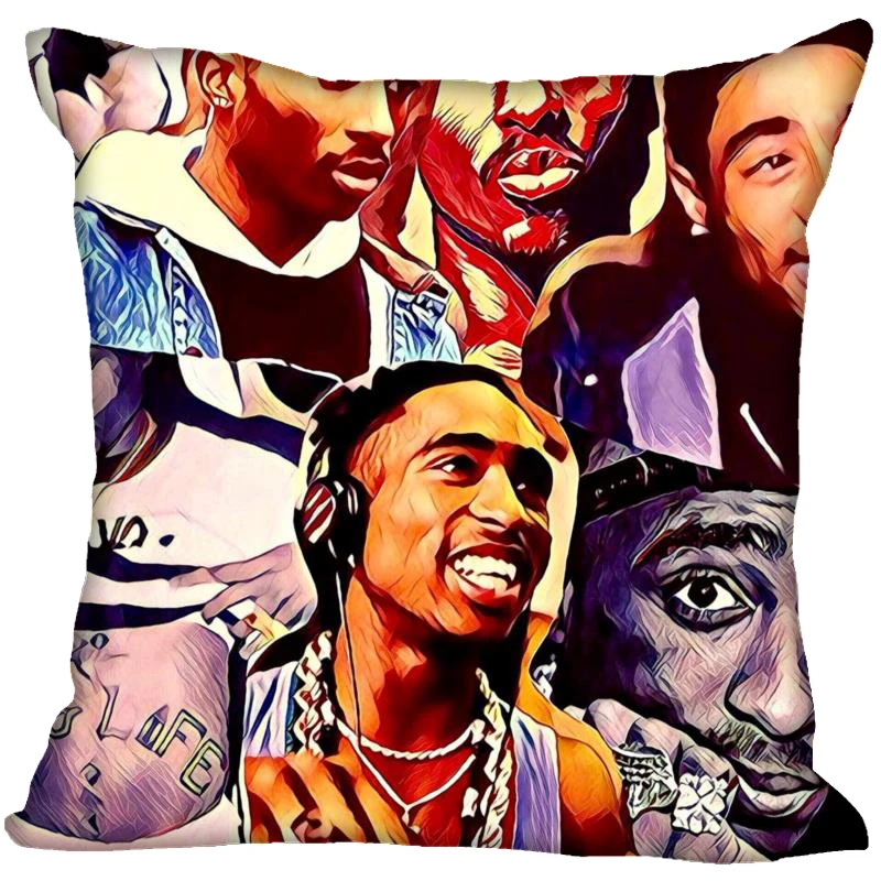New 2Pac Pillow Cover Bedroom Home Office Decorative Pillowcase Square Zipper Cases 45X45CM Satin Soft No Fade | Дом и сад