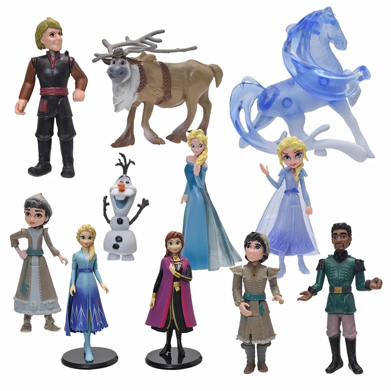 

Disney Frozen II Deluxe Figure Play Set Elsa Anna Olaf Action Figures Model Princess Girls Doll Toy Gift for Children Birthday