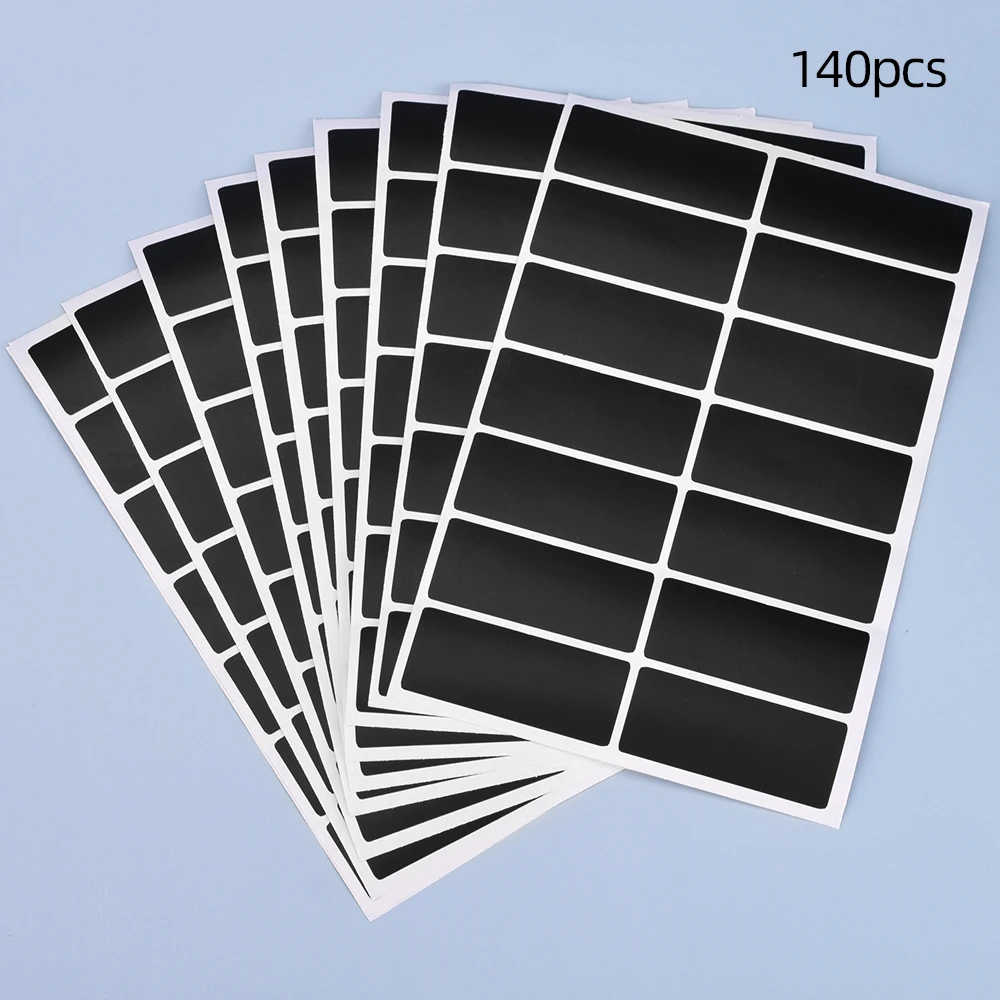 140 шт. кухонные наклейки для специй банок съемный Органайзер хранения в форме