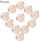Круглая нашивка Prajna с надписью, термоклейкая нашивка для одежды, мультяшная вышивка, нашивка с цветами, аппликация из букв значок