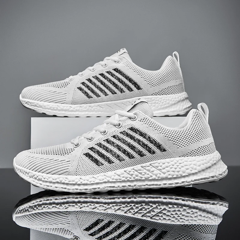 

New Design Fashion Low Price Durable Running Shoes And Sneakers Lace-up Non-slip Air Cushion Mesh Mens Sports Shoes