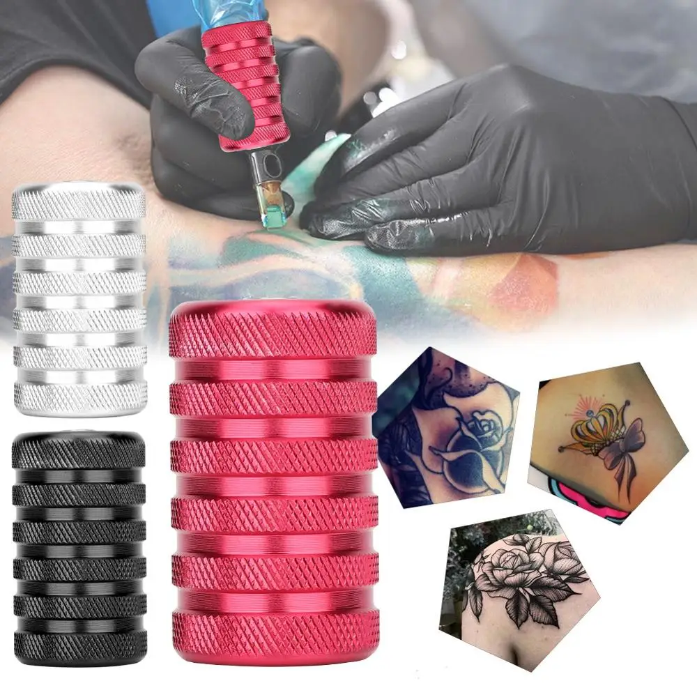

3 Colors 28mm High Quality Aluminum Alloy Non-Slip Knurling Tattoo Machine Handle Grip Tattoo Supplies Body Art Tool Accessories