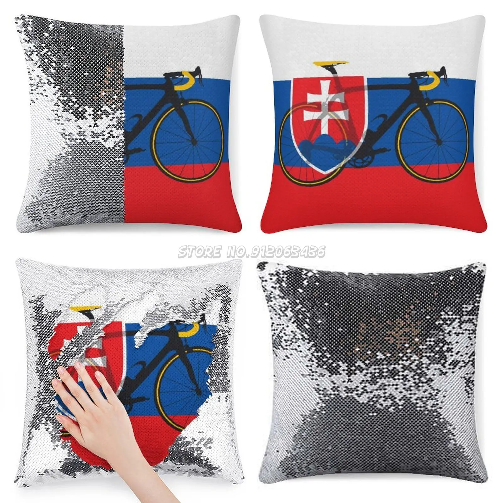 Флаг для велосипеда Словакия (большая выделка) блестящая подушка чехол наволочка