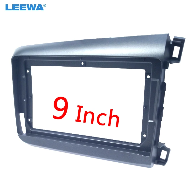 

LEEWA автомобильный Радио Аудио GPS навигация Fascia Рамка адаптер для Honda Civic 12-15 2Din 9 "приборная панель установка рамка Комплект #6265