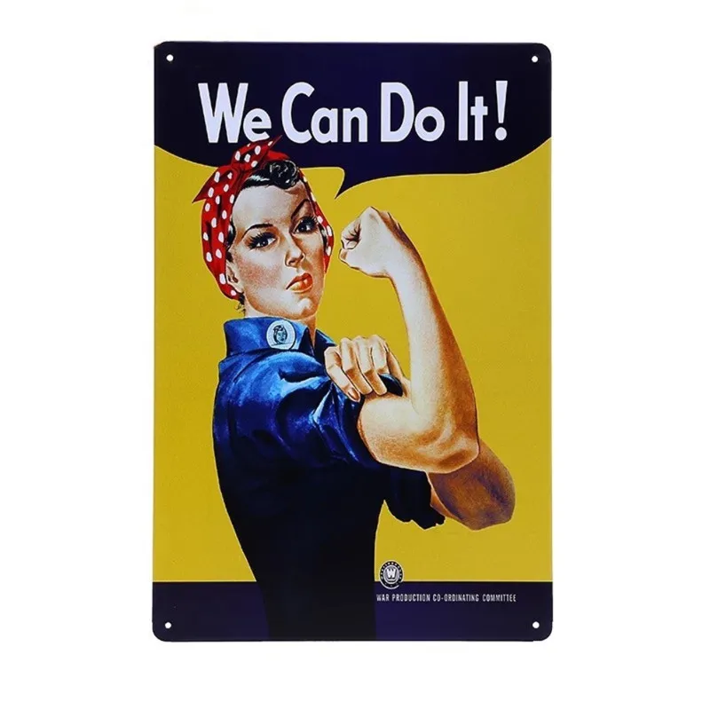 

WE CAN DO IT Metal Tin Signs Shabby Poster Bar pub home Wall Decoration Shabby Metal Art Plaque Retro Painting