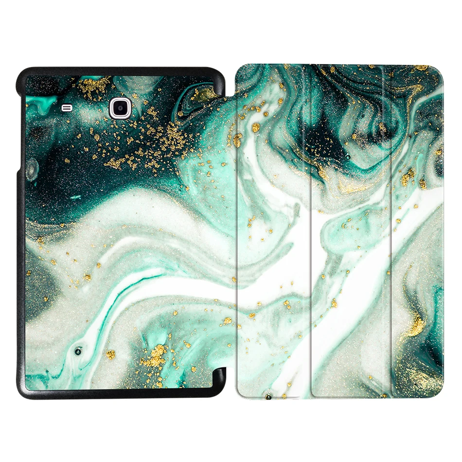 MTT чехол для samsung Galaxy Tab E 9,6 ''T560 T561 SM-T561 T565 Funda откидной трехслойный чехол из искусственной кожи с мраморной текстурой для планшета - Цвет: SS15