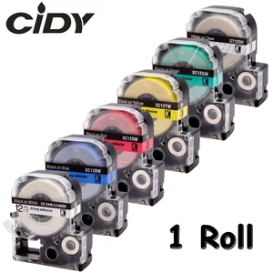 Разноцветные ярлыки, совместимые с EpsonKingJim SS9KW, SS18KW, SC12YW, SC12RW, SC12BW