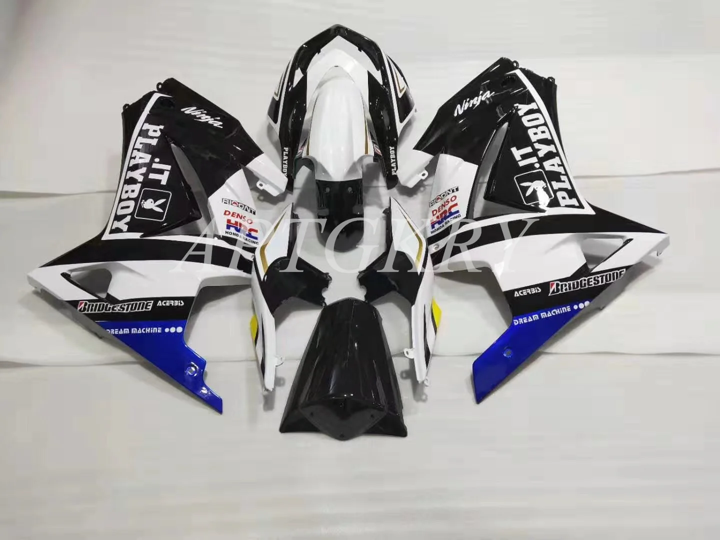 

High quality New ABS Motorcycle Full Fairing Kits Fit For Kawasaki Ninja EX250 2008 2009 2010 2011 2012 250R Custom Blue Black