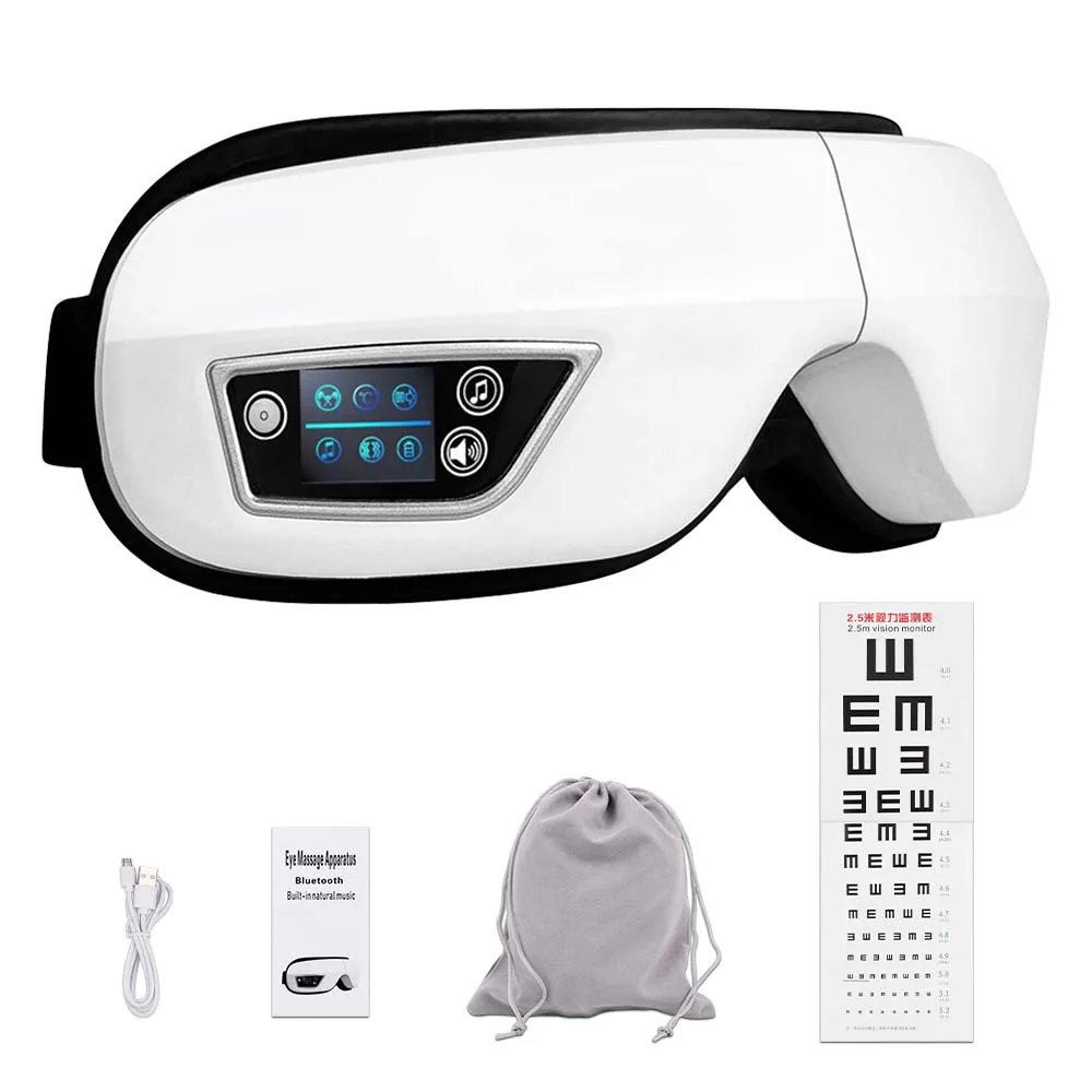 Foldable Eye Massager Air Pressures Fatigue Relieve Vibration Hot Compress Tool Heating Bluetooth Music Relieves | Красота и здоровье