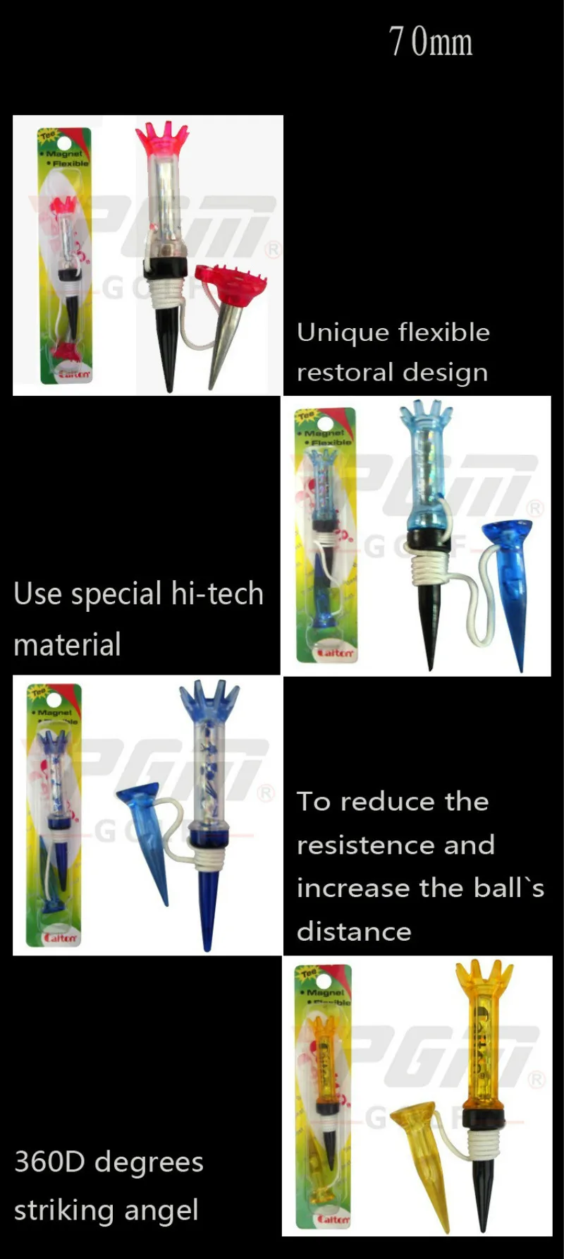 

2PCS PGM Golf Te Golf Nails Golf Accessories Golf Supplies Qt002