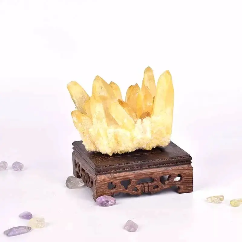 

MOKAGY Natural Yellow Phantom Quartz Crystal Cluster Tree 400g-600g 1pc